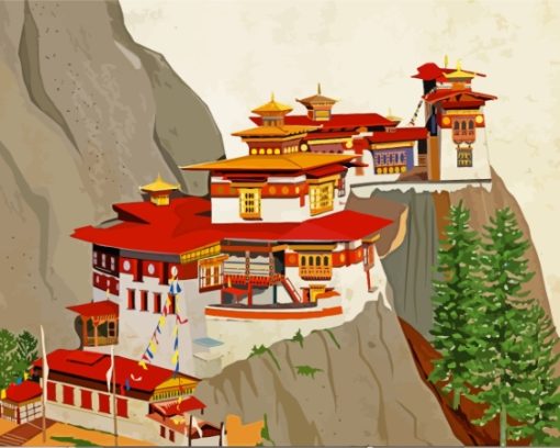 Bhutan Paro Taktsang Diamond Painting