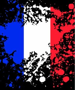 Splatter France Flag Diamond Painting