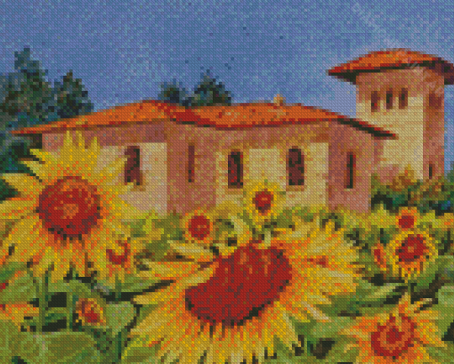 Sunflowers Tuscany Diamond Painting