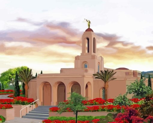 The Newport Beach Temple Diamond Painting