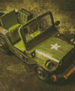 US Military Jeep Diamond Painting