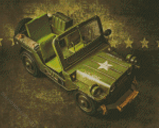 US Military Jeep Diamond Painting