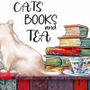 Vintage Books And Cat Diamond Painting