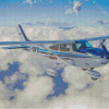 Blue Cessna 182 Skyline Diamond Painting