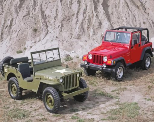 Willys Jeeps Diamond Painting