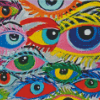 Aesthetic Abstract Eyes Diamond Painting