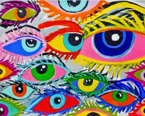 Aesthetic Abstract Eyes Diamond Painting