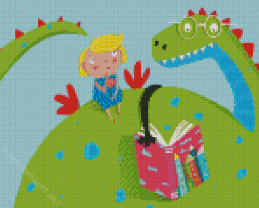 Big Dragon Reading Diamond Painting