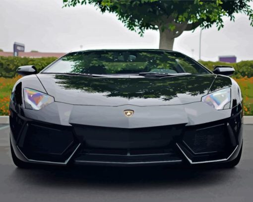 Black Lamborghini Diamond Painting