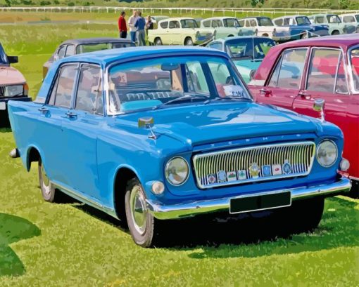 Blue Ford Zephyr Diamond Painting