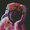 Cool Astronaut Flowers Diamond Painting