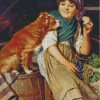 Lady With Dog Diamond Painting