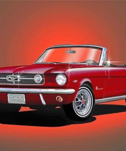 Cool Red Mustang Diamond Painting