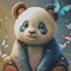 Panda And Butterfly Diamond Painting