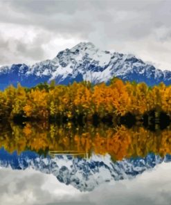 Pioneer Peak Reflection Diamond Painting