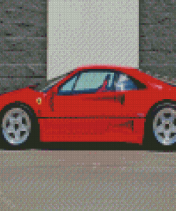 Red Ferrari F40 Diamond Painting