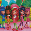 Strawberry And Her Friends Diamond Painting