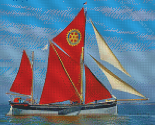 Thames Sailing Barge Diamond Painting