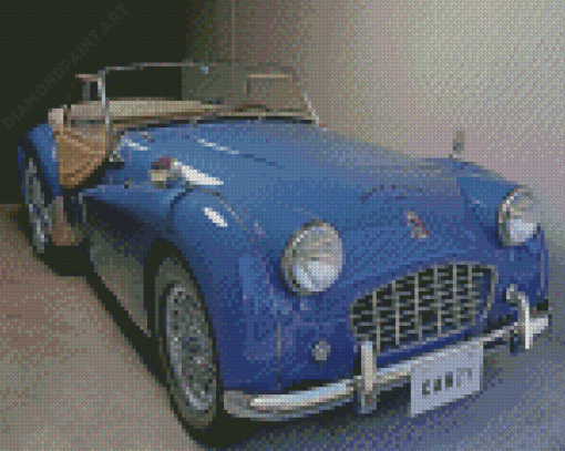 Triumph Blue Car Diamond Painting