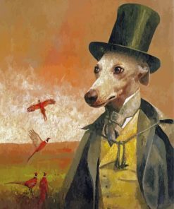 Vintage Victorian Dog Diamond Painting