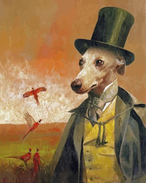 Vintage Victorian Dog Diamond Painting