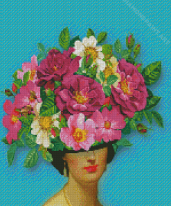 Woman Surrealist Flowers Diamond Painting