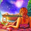 Woman Enjoying Summer Sky Diamond Painting