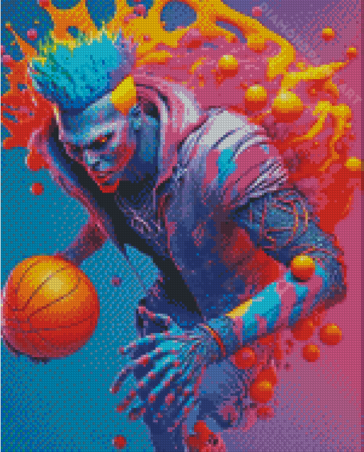 Zombie Basketball Player Diamond Painting