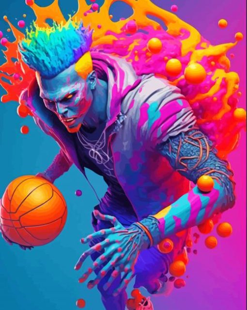 Zombie Basketball Player Diamond Painting