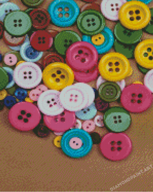 Aesthetic Vintage Buttons Diamond Painting