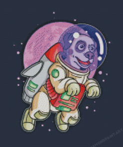 Astronaut Dog In Space Diamond Painting