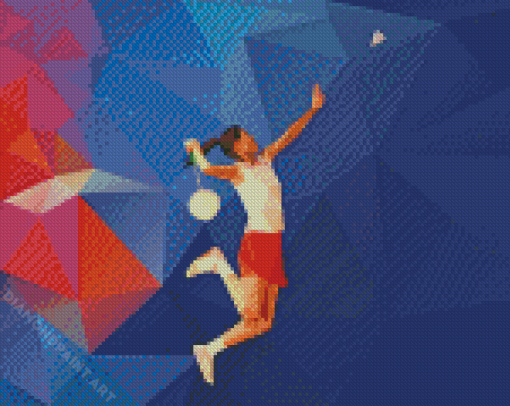 Badminton Girl Player Diamond Painting