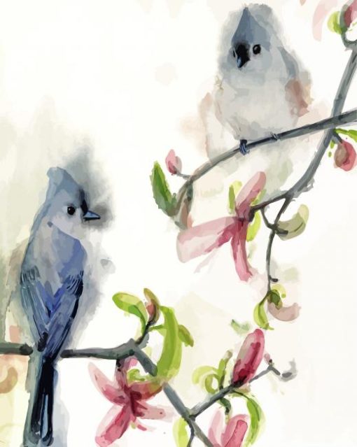 Birds And Blossom Art Diamond Painting