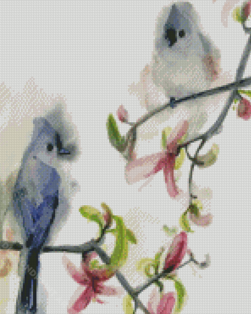 Birds And Blossom Art Diamond Painting