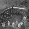 Black And White Tenor Horn Diamond Painting