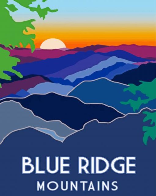 Blue Ridge Mountains Poster Diamond Painting