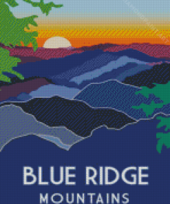 Blue Ridge Mountains Poster Diamond Painting