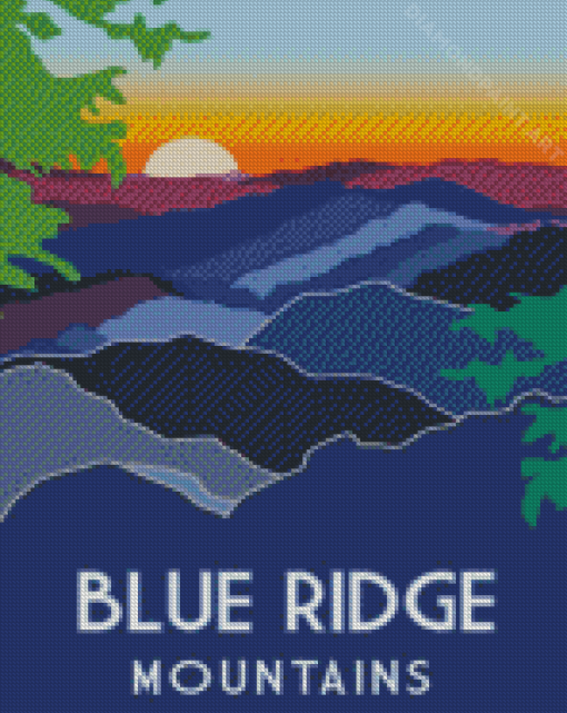 Blue Ridge Mountains Poster Diamond Painting