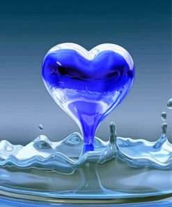 Blue Heart Art Diamond Painting