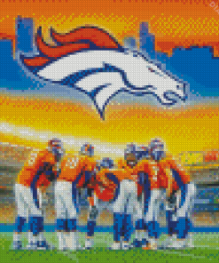 Bronco Football Diamond Painting