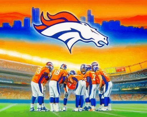 Bronco Football Diamond Painting