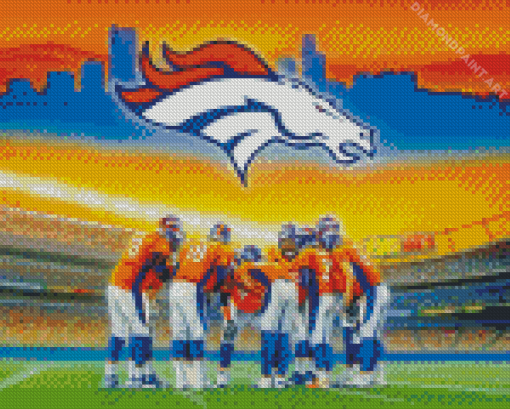 Bronco Football Diamond Painting