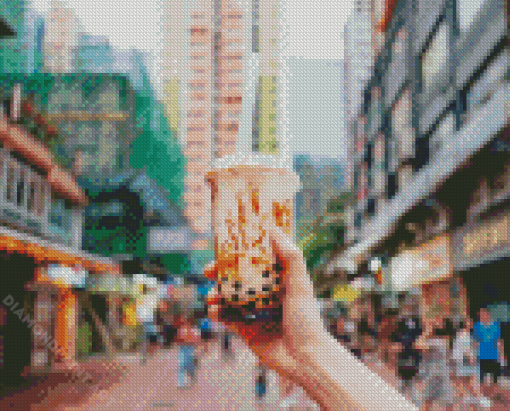 Bubble Tea Drink Diamond Painting