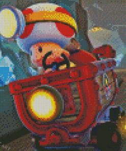 Captain Toad Mario Kart Diamond Painting