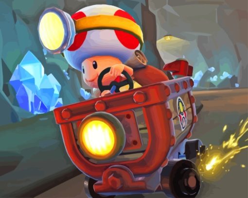 Captain Toad Mario Kart Diamond Painting