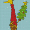 Cartoon Christmas Giraffe Diamond Painting