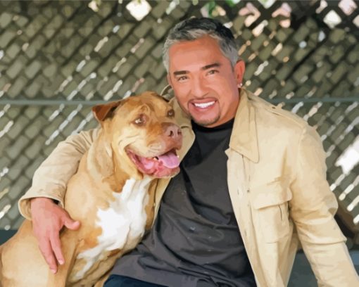 Cesar Millan Dog Trainer Diamond Painting