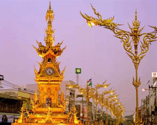 Chiang Rai Clock Tower Diamond Painting