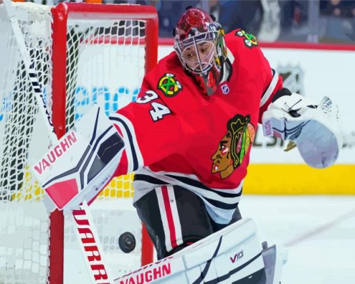 Chicago Blackhawks Goalie Player Diamond Painting