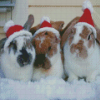 Christmas Bunnies Diamond Painting